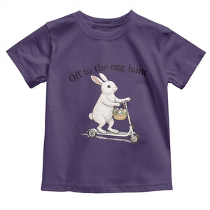 Off To The Egg Hunt Toddler T Shirt Funny Easter Bunny TS14 Purple Print Your Wear