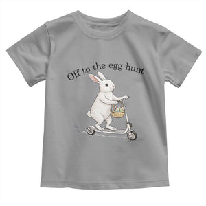 Off To The Egg Hunt Toddler T Shirt Funny Easter Bunny TS14 Sport Gray Print Your Wear