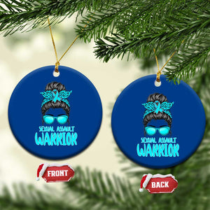 Sexual Assault Awareness Messy Bun Support Survivors Ceramic Ornament TS14 1pc Blue Print Your Wear