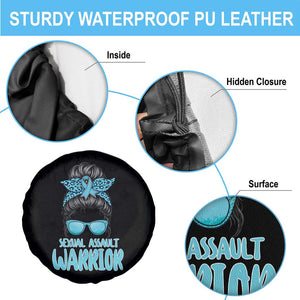 Sexual Assault Awareness Messy Bun Support Survivors Spare Tire Cover TS14 Print Your Wear