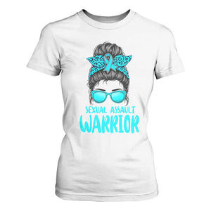 Sexual Assault Awareness Messy Bun Support Survivors T Shirt For Women TS14 White Print Your Wear