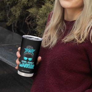 Sexual Assault Awareness Messy Bun Support Survivors Tumbler Cup TS14 Print Your Wear