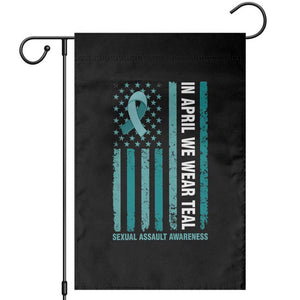 Sexual Assault Awareness American Flag Garden Flag In April We Wear Teal Ribbon TS14 Black Print Your Wear