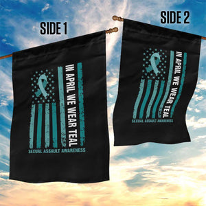 Sexual Assault Awareness American Flag Garden Flag In April We Wear Teal Ribbon TS14 Print Your Wear