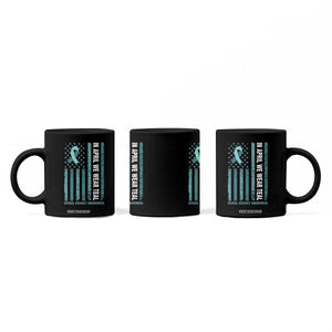 Sexual Assault Awareness American Flag Coffee Mug In April We Wear Teal Ribbon TS14 Print Your Wear
