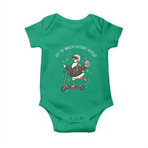 Funny Goose Support Freedom Baby Onesie Off To Watch History Repart TS14 Irish Green Print Your Wear