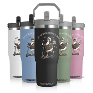 Funny Goose Support Freedom Flip Straw Tumbler Off To Watch History Repart TS14 Print Your Wear