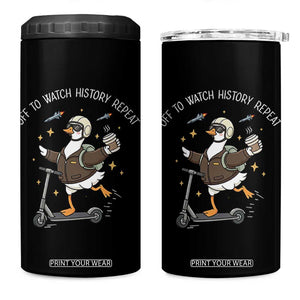 Funny Goose Support Freedom 4 in 1 Can Cooler Tumbler Off To Watch History Repart TS14 One Size: 16 oz Black Print Your Wear