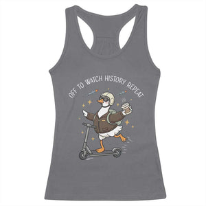 Funny Goose Support Freedom Racerback Tank Top Off To Watch History Repart TS14 Charcoal Print Your Wear