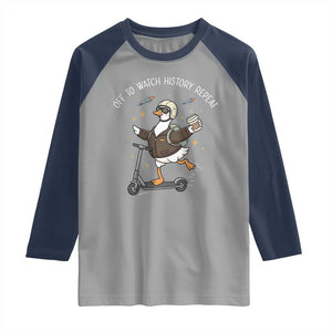 Funny Goose Support Freedom Raglan Shirt Off To Watch History Repart TS14 Sport Gray Navy Print Your Wear