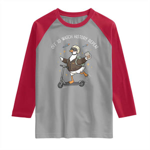 Funny Goose Support Freedom Raglan Shirt Off To Watch History Repart TS14 Sport Gray Red Print Your Wear