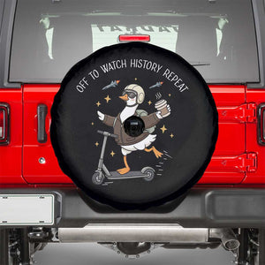 Funny Goose Support Freedom Spare Tire Cover Off To Watch History Repart TS14 Black Print Your Wear