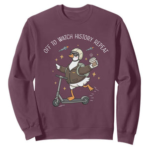 Funny Goose Support Freedom Sweatshirt Off To Watch History Repart TS14 Maroon Print Your Wear