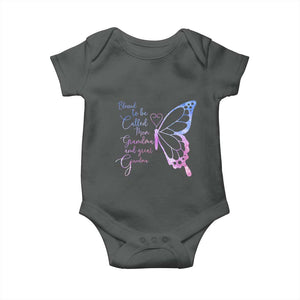 Blessed to Be Called Mom Grandma Great Grandma Baby Onesie Mama Butterfly Mother's Day Gift TS14 Dark Heather Print Your Wear