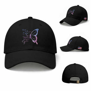 Blessed to Be Called Mom Grandma Great Grandma Baseball Cap Mama Butterfly Mother's Day Gift TS14 Baseball Cap Universal Fit Black Print Your Wear