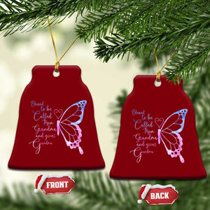 Blessed to Be Called Mom Grandma Great Grandma Ceramic Ornament Mama Butterfly Mother's Day Gift TS14 Print Your Wear
