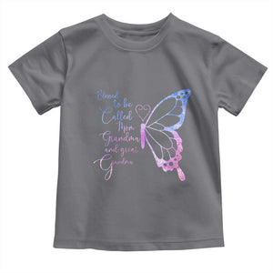 Blessed to Be Called Mom Grandma Great Grandma Toddler T Shirt Mama Butterfly Mother's Day Gift TS14 Charcoal Print Your Wear