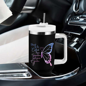 Blessed to Be Called Mom Grandma Great Grandma Tumbler With Handle Mama Butterfly Mother's Day Gift TS14 Print Your Wear