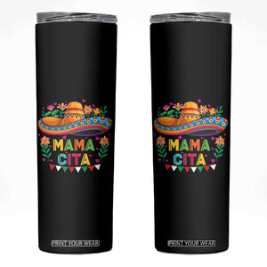 Mama Cita Skinny Tumbler Cinco De Mayo Mexican Mom Flower Sombrero TS14 Black Print Your Wear