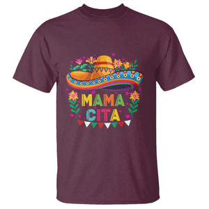 Mama Cita T Shirt Cinco De Mayo Mexican Mom Flower Sombrero TS14 Maroon Print Your Wear