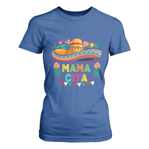 Mama Cita T Shirt For Women Cinco De Mayo Mexican Mom Flower Sombrero TS14 Royal Blue Print Your Wear