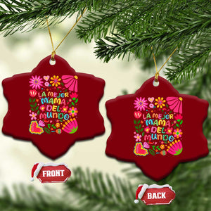 La Mejor Mama Del Mundo Ceramic Ornament Dia de las Madres Regalo Gift TS14 Print Your Wear