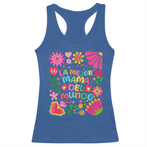 La Mejor Mama Del Mundo Racerback Tank Top Dia de las Madres Regalo Gift TS14 Royal Blue Print Your Wear