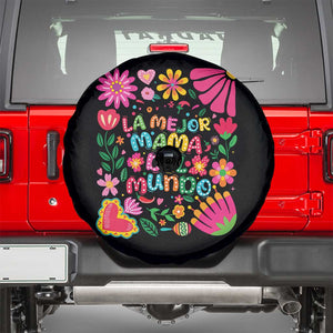 La Mejor Mama Del Mundo Spare Tire Cover Dia de las Madres Regalo Gift TS14 Black Print Your Wear