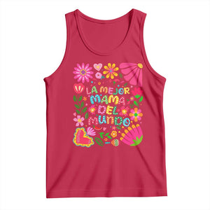 La Mejor Mama Del Mundo Tank Top Dia de las Madres Regalo Gift TS14 Red Print Your Wear