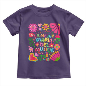 La Mejor Mama Del Mundo Toddler T Shirt Dia de las Madres Regalo Gift TS14 Purple Print Your Wear