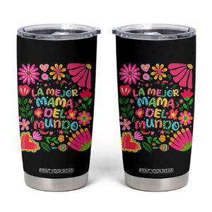 La Mejor Mama Del Mundo Tumbler Cup Dia de las Madres Regalo Gift TS14 Black Print Your Wear