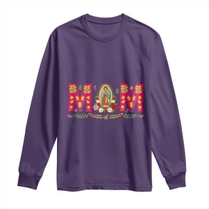 Virgen de Guadalupe Long Sleeve Shirt Mexican Heritage Mom Mother’s Day Gift TS14 Purple Print Your Wear