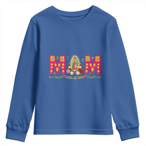 Virgen de Guadalupe Youth Sweatshirt Mexican Heritage Mom Mother’s Day Gift TS14 Royal Blue Print Your Wear