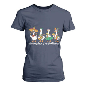 Everyday I'm Motherin T Shirt For Women Cinco De Mayo Silly Goose Fiesta TS14 Navy Print Your Wear