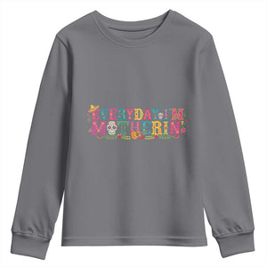 Every Day I'm Motherin Youth Sweatshirt Cinco De Mayo Mexican Mom Gift TS14 Charcoal Print Your Wear