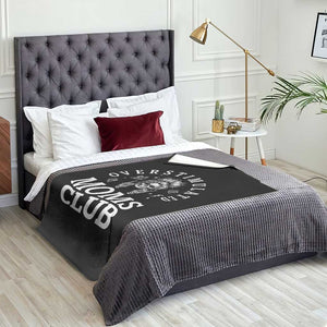Overstimulated Moms Club Throw Blanket Funny Skeleton Mom Mother's Day Gift TS14 Print Your Wear