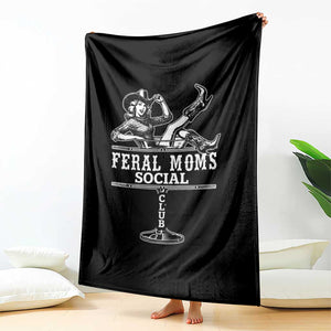 Feral Moms Social Club Throw Blanket Western Cowgirl Mom Mother’s Day Gift TS14 Print Your Wear