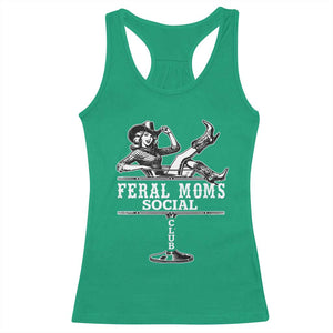 Feral Moms Social Club Racerback Tank Top Western Cowgirl Mom Mother’s Day Gift TS14 Irish Green Print Your Wear