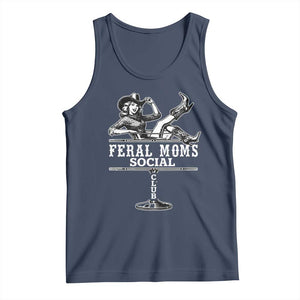 Feral Moms Social Club Tank Top Western Cowgirl Mom Mother’s Day Gift TS14 Navy Print Your Wear