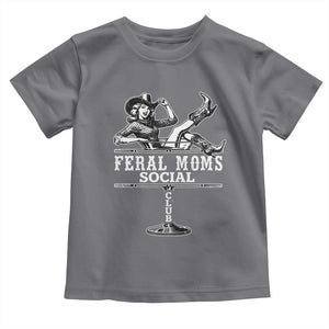 Feral Moms Social Club Toddler T Shirt Western Cowgirl Mom Mother’s Day Gift TS14 Charcoal Print Your Wear