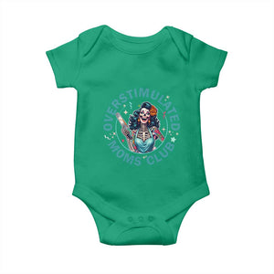 Overstimulated Moms Club Baby Onesie Neurodivergent Mom Mental Health TS14 Irish Green Print Your Wear