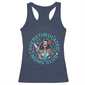 Overstimulated Moms Club Racerback Tank Top Neurodivergent Mom Mental Health TS14 Navy Print Your Wear