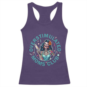 Overstimulated Moms Club Racerback Tank Top Neurodivergent Mom Mental Health TS14 Purple Print Your Wear