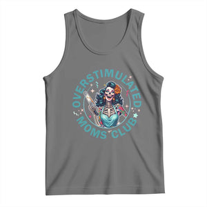 Overstimulated Moms Club Tank Top Neurodivergent Mom Mental Health TS14 Black Heather Print Your Wear