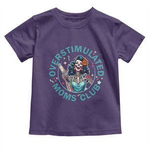 Overstimulated Moms Club Toddler T Shirt Neurodivergent Mom Mental Health TS14 Purple Print Your Wear