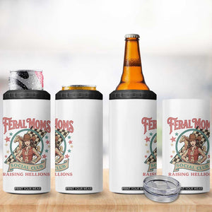 Feral Moms Social Club 4 in 1 Can Cooler Tumbler Western Cowgirl Mom Mother’s Day TS14 Print Your Wear