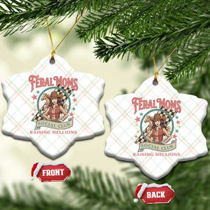 Feral Moms Social Club Ceramic Ornament Western Cowgirl Mom Mother’s Day TS14 Print Your Wear
