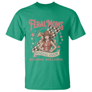 Feral Moms Social Club T Shirt Western Cowgirl Mom Mother’s Day TS14 Irish Green Print Your Wear