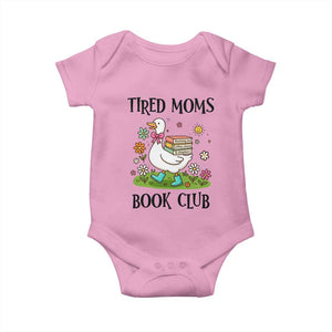 Tired Moms Book Club Baby Onesie Silly Goose Mama Bookish Reader Gift TS14 Light Pink Print Your Wear