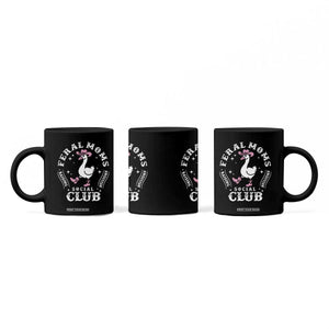 Feral Moms Raising Hellions Social Club Coffee Mug Funny Goose Pink Cowgirl Boots Hat TS14 Print Your Wear